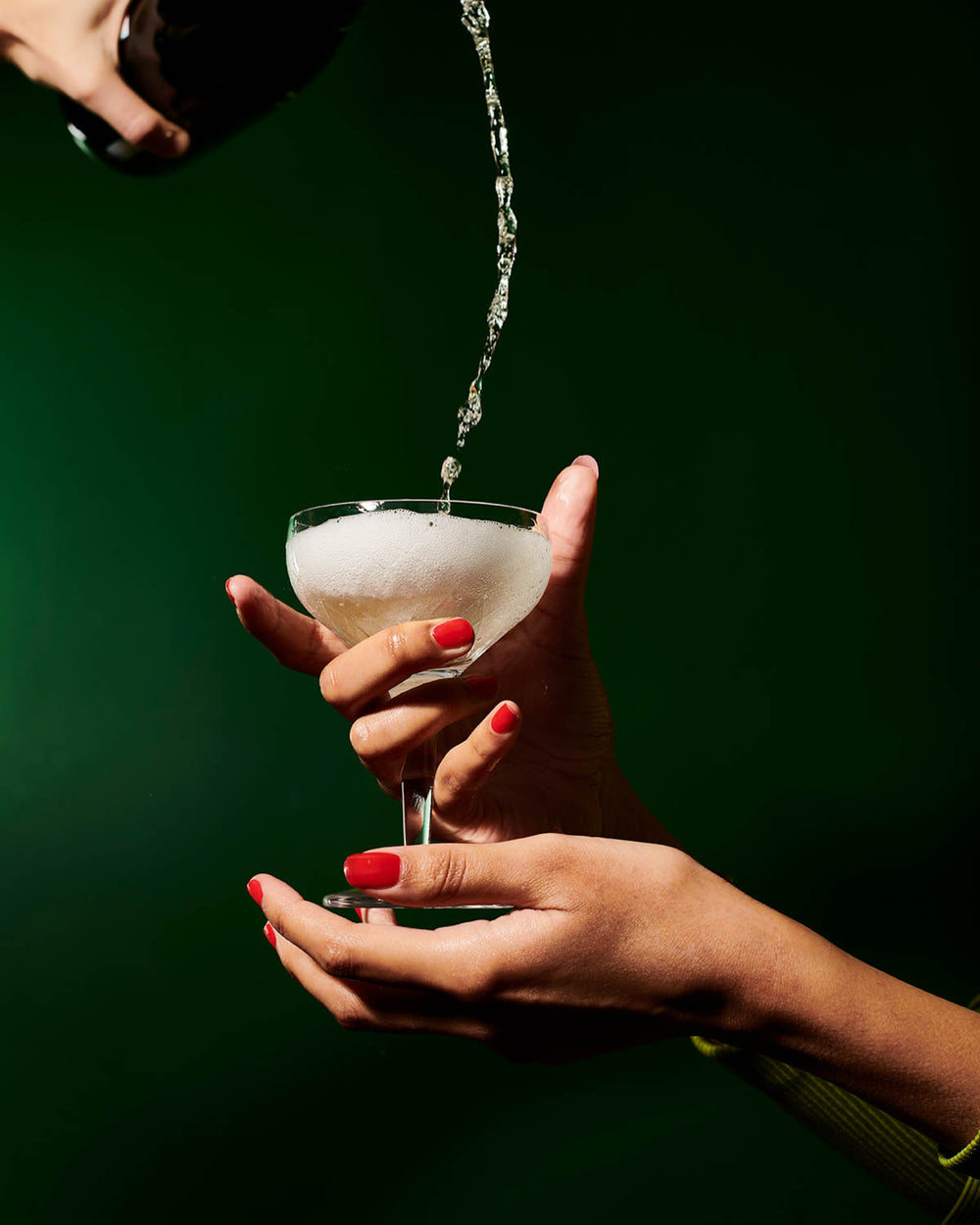 wine pouring into a glass