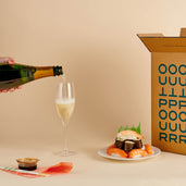outpour wine box with wine & food
